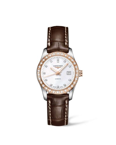 Conquest Classic Automatic 29.5 Paslanmaz Çelik / Kırmızı Altın / MOP / Kayış