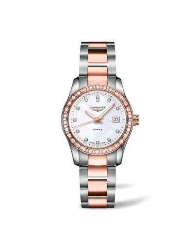 Conquest Classic Automatic 29.5 Paslanmaz Çelik / Kırmızı Altın / Elmas / MOP / Bilezik