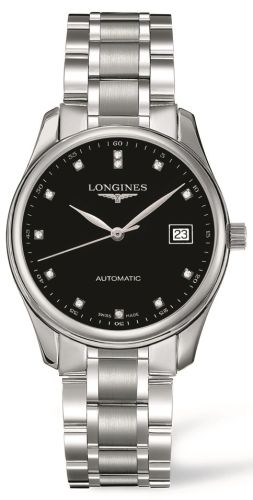 Longines Master Collection Date 36 Siyah Elmas / Bilezik, referans L2.518.4.57.6