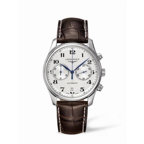 Longines Master Collection Chronograph 40 Paslanmaz Çelik / Gümüş / Kayış, referans L2.629.4.78.3