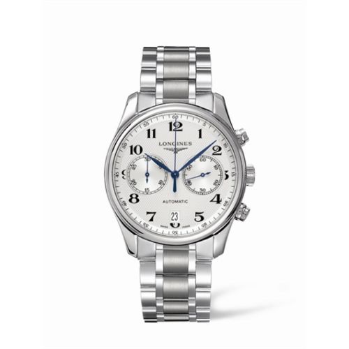 Longines Master Collection Chronograph 40 Paslanmaz Çelik / Gümüş / Bilezik, referans L2.629.4.78.6