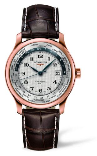 Longines Master Collection Worldtime Pembe Altın 38.5mm, referans L2.631.8.70.3