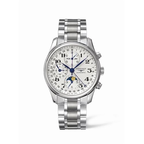 Longines Master Collection 40 Chronograph Calendar Paslanmaz Çelik / Gümüş / Bilezik, referans L2.673.4.78.6