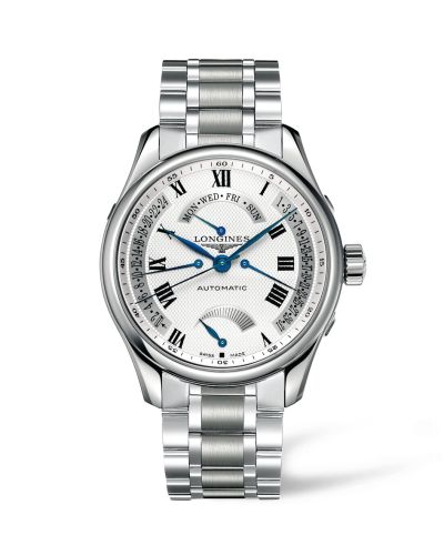 Longines Master Collection 44 Retrograde Power Reserve Paslanmaz Çelik / Gümüş-Roman / Bilezik, referans L2.716.4.71.6