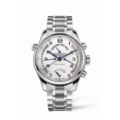 Longines Master Collection 44 Retrograde Power Reserve Paslanmaz Çelik / Gümüş-Arabic / Bilezik, referans L2.716.4.78.6