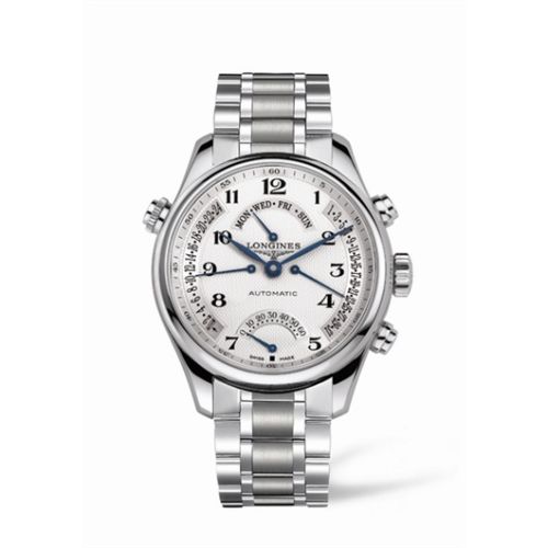Longines Master Collection 44 Retrograde Paslanmaz Çelik / Gümüş-Arabic / Bilezik, referans L2.717.4.78.6