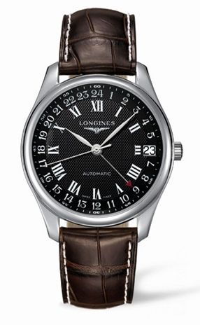 Longines Master Collection 42 24h Paslanmaz Çelik / Siyah-Roman / Alligator, referans L2.718.4.51.5