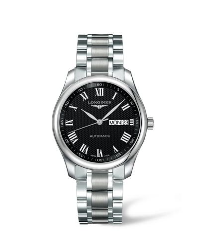 Longines Master Collection 38.5 Day Date Paslanmaz Çelik / Siyah-Roman / Bilezik, referans L2.755.4.51.6