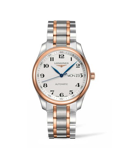 Longines Master Collection 38.5 Day Date Day Date Paslanmaz Çelik / Pembe Altın / Gümüş-Arabic / Bilezik, referans L2.755.5.79.7