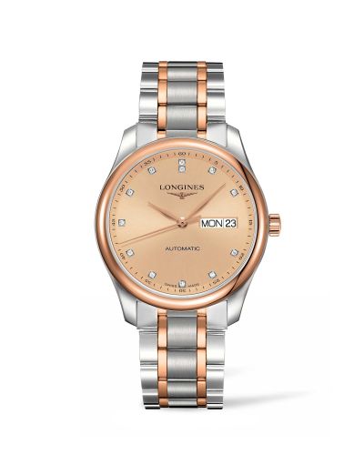 Longines Master Collection 38.5 Day Date Paslanmaz Çelik / Pembe Altın / Pembe-Elmas / Bilezik, referans L2.755.5.99.7
