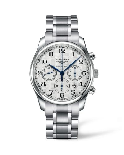 Longines Master Collection 42 Chronograph Paslanmaz Çelik / Gümüş-Arabic / Bilezik, referans L2.759.4.78.6