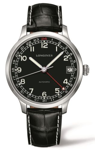 Longines Military 1938 24 hours Alligator 42mm, referans L2.789.4.53.3