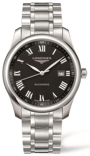 Longines Master Collection 40 Date Paslanmaz Çelik / Siyah Roman / Bilezik, referans L2.793.4.51.6