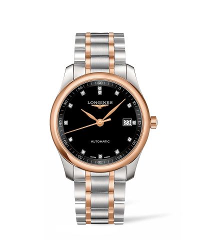 Longines Master Collection 40 Date Paslanmaz Çelik / Pembe Altın / Siyah-Elmas / Bilezik, referans L2.793.5.57.7