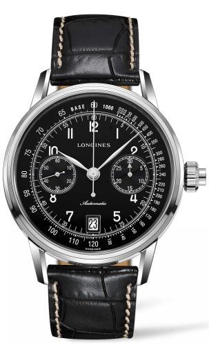 Longines Heritage Column Wheel Single Push Piece Chronograph Black, reference L2.800.4.53.0