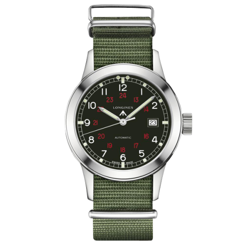 Longines Heritage Military COSD Black, reference L2.832.4.53.5