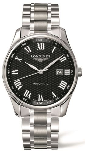 Longines Master Collection 42 Date Paslanmaz Çelik / Siyah Roman / Bilezik, referans L2.893.4.51.6