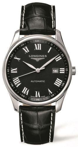 Longines Master Collection 42 Date Paslanmaz Çelik / Siyah-Roman / Alligator, referans L2.893.4.51.7