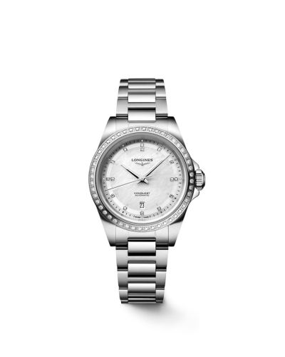 Longines Conquest 30 Paslanmaz Çelik - Elmas / MOP - Elmas / Bilezik, referans L3.320.0.87.6