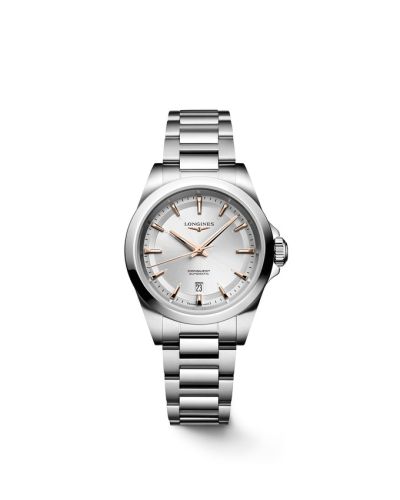 Longines Conquest 30 Paslanmaz Çelik / Gümüş / Bilezik, referans L3.320.4.72.6