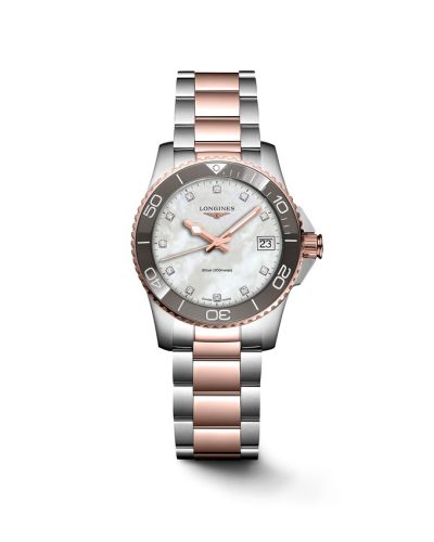 HydroConquest 32 Quartz Paslanmaz Çelik - Pembe Altın / MOP / Bilezik
