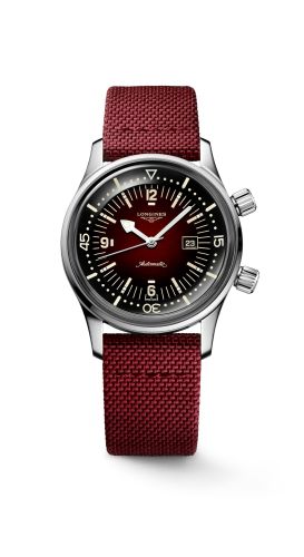 Legend Diver 36 Paslanmaz Çelik / Burgundy / Kayış