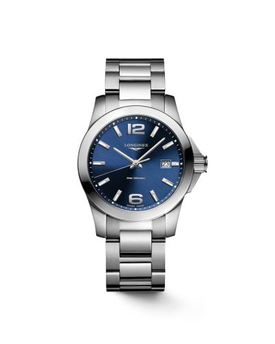 Longines Conquest Quartz 34 Paslanmaz Çelik / Mavi, referans L3.377.4.96.6