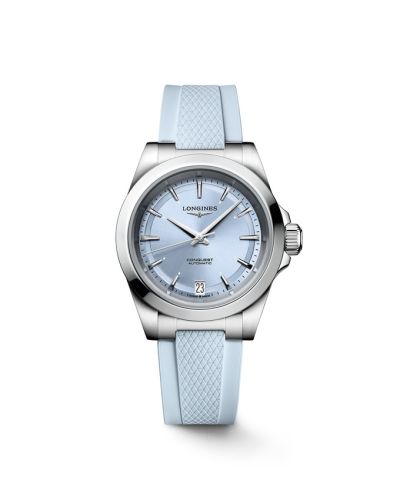 Longines Conquest 34 Paslanmaz Çelik / Buz Mavi  / Kauçuk, referans L3.430.4.92.9