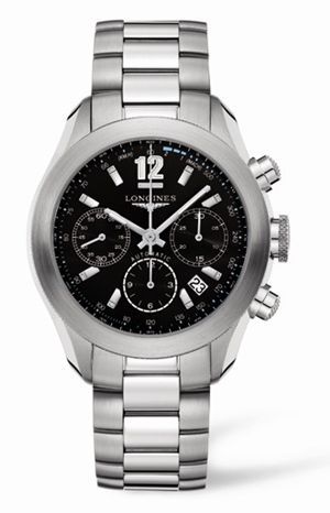 Longines GrandeVitesse Chronograph Siyah Bilezik 42mm, referans L3.635.4.56.6