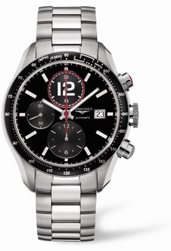 Longines GrandeVitesse Tachymeter Siyah Bilezik 42mm, referans L3.636.4.50.6