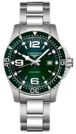 Longines Hydroconquest Quartz 39 Yeşil, referans L3.640.4.06.6