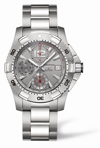 Longines Hydroconquest Chronograph Tachymeter Gümüş 41mm, referans L3.651.4.76.6