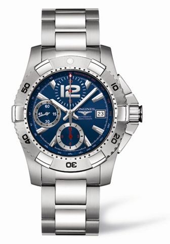 Longines Hydroconquest Chronograph Tachymeter Mavi 41mm, referans L3.651.4.96.6
