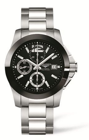 Longines Conquest Chronograph Seramik Bilezik 41mm, referans L3.661.4.56.6