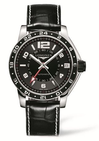 Longines Admiral GMT Siyah, referans L3.668.4.56.0