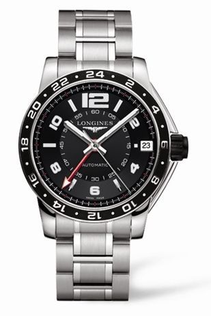 Longines Admiral GMT Siyah Bilezik, referans L3.668.4.56.6