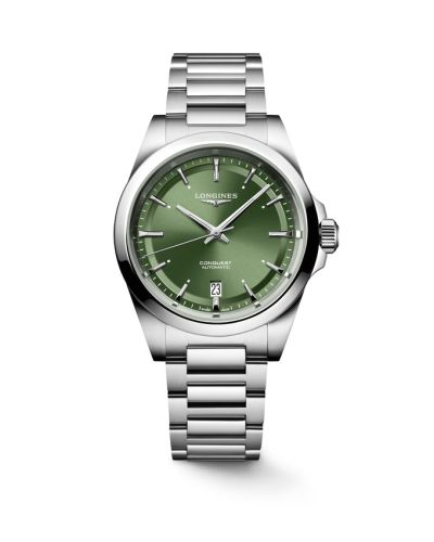 Longines Conquest 38 Paslanmaz Çelik / Yeşil / Bilezik, referans L3.720.4.02.6