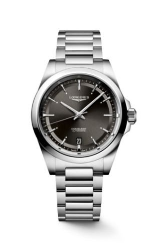 Longines Conquest 38 Paslanmaz Çelik / Siyah / Bilezik, referans L3.720.4.52.6