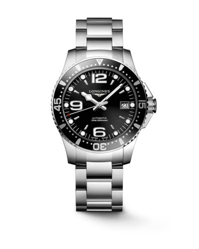 Longines HydroConquest 39 Automatic Paslanmaz Çelik / Siyah / Bilezik 41mm, referans L3.741.4.56.6