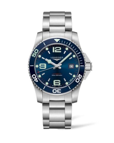 Longines HydroConquest 41 Automatic Paslanmaz Çelik / Mavi / Bilezik / USA, referans L3.742.4.98.6