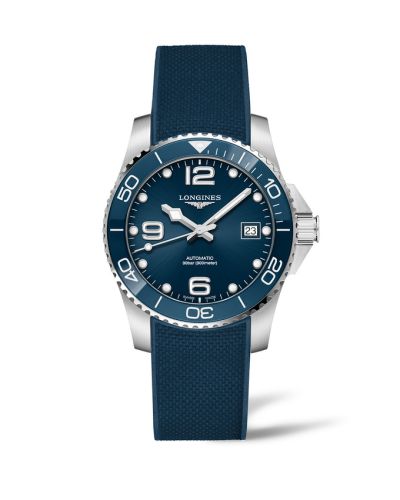 Longines HydroConquest 39 Automatic Paslanmaz Çelik / Mavi / Kauçuk, referans L3.780.4.96.9