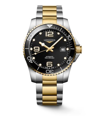Longines HydroConquest 41 Automatic Paslanmaz Çelik - Sarı Altın / Siyah / Bilezik, referans L3.781.3.56.7