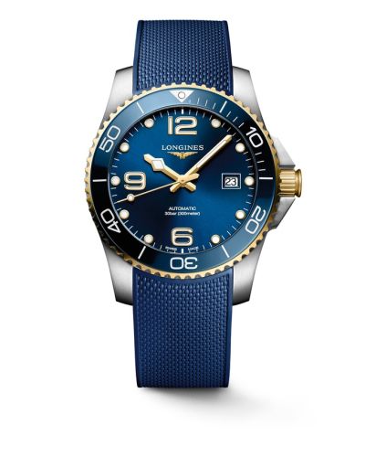 Longines HydroConquest 41 Automatic Paslanmaz Çelik - Sarı Altın / Mavi / Kauçuk, referans L3.781.3.96.9