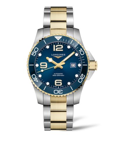 Longines HydroConquest 43 Automatic Paslanmaz Çelik - Sarı Altın / Mavi / Bilezik, referans L3.782.3.96.7
