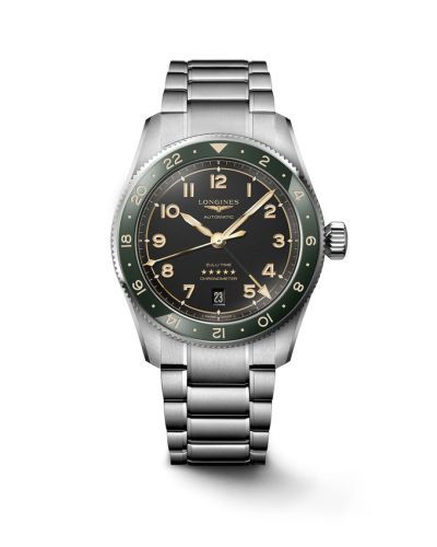 Longines Spirit Zulu Time 39 Paslanmaz Çelik / Anthracite / Bilezik, referans L3.802.4.63.6