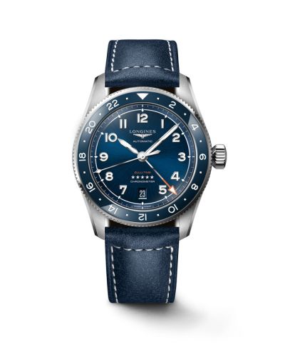 Longines Spirit Zulu Time 39 Paslanmaz Çelik / Mavi / Kayış, referans L3.802.4.93.2
