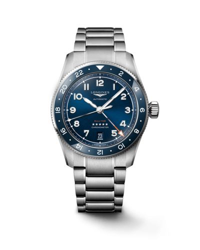 Longines Spirit Zulu Time 39 Paslanmaz Çelik / Mavi / Bilezik, referans L3.802.4.93.6