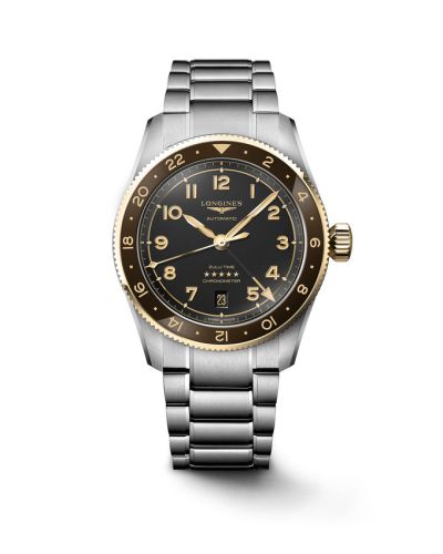Longines Spirit Zulu Time 39 Paslanmaz Çelik - Sarı Altın / Anthracite / Bilezik, referans L3.802.5.53.6