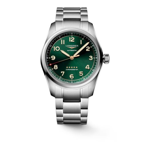Longines Spirit Automatic 42 Paslanmaz Çelik / Yeşil / Bilezik, referans L3.811.4.09.6