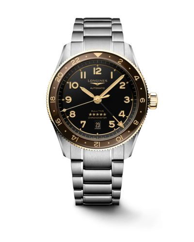 Longines Spirit Zulu Time 42 Paslanmaz Çelik - Sarı Altın / Anthracite / Bilezik, referans L3.812.5.53.6